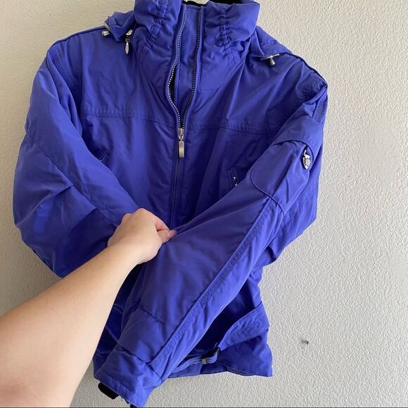 🍄 Obermeyer 1947 Northern Lights Blue Periwinkle Puffer Ski/Snowboard Coat - Picture 8 of 13